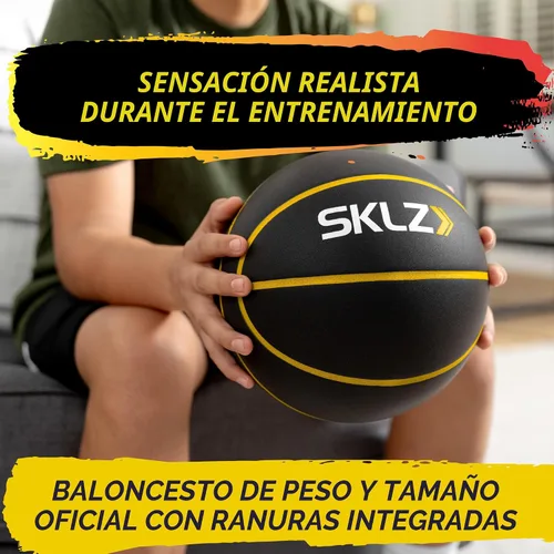 Miniatura 4 de SKLZ Bashhhketball Pro Silent Basketball – Balón de baloncesto de espuma tamaño oficial 7, de 29.5 pulgadas, para entrenamiento en interiores