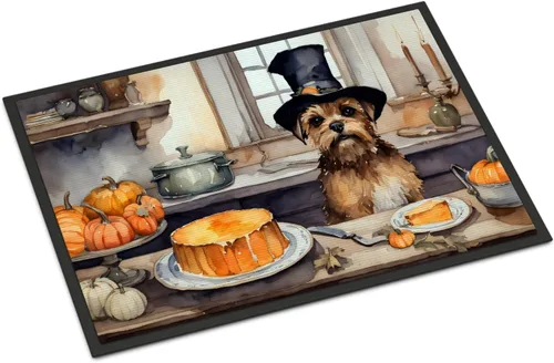 Miniatura 18 de Caroline's Treasures DAC1720MAT Affenpinscher - Tapete de otoño para cocina, con calabazas, 18 x 27 pulgadas, tapete para puerta delantera