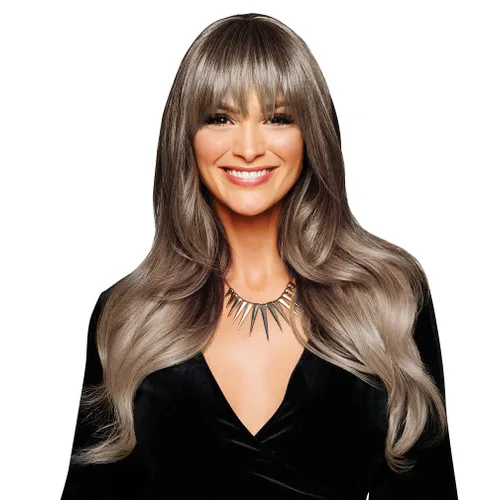 Miniatura 9 de Hairdo Trendy Fringe Just Bangs Hairpiece Add-On por Hairuwear, R10 Castaño