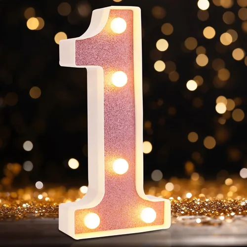 Miniatura 33 de Letras pequeñas de marquesina LED, letras iluminadas, letras LED de 8.58 pulgadas, letrero iluminado a pilas para mesa, fiesta, cumpleaños