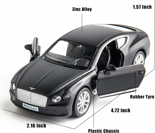 Miniatura 2 de RMZ City 1:36 para modelo de automóvil de aleación de fundición a presión, Bentley Continental GT, vehículos de juguete para niños pequeños, niños