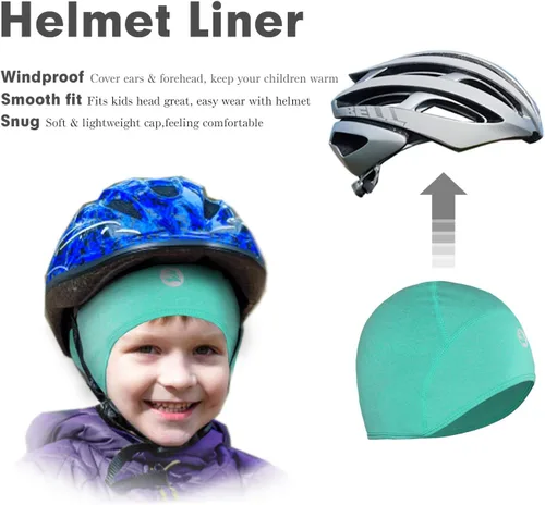 Miniatura 20 de EMPIRELION Casco térmico para niños, diseño de calavera, ligero, para deportes juveniles, para correr, para niños, niñas y niños