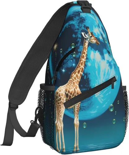 Miniatura 22 de Famame Mochila bandolera para el pecho, bolsa de hombro, gimnasio, ciclismo, viajes, senderismo, mochila para hombres y mujeres.., Multicolor27.