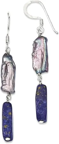Miniatura 8 de Plata de ley 925, perla, cultivada en agua dulce, color gris lapislázuli, colgante, gota de piedra natural, joyería fina para mujer, regalos