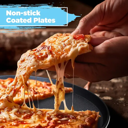 Miniatura 5 de Horno para pizza Courant de 12 pulgadas, máquina para pizzas, mango de enfriamiento de toque nuevo y mejorado, placas antiadherentes, horno