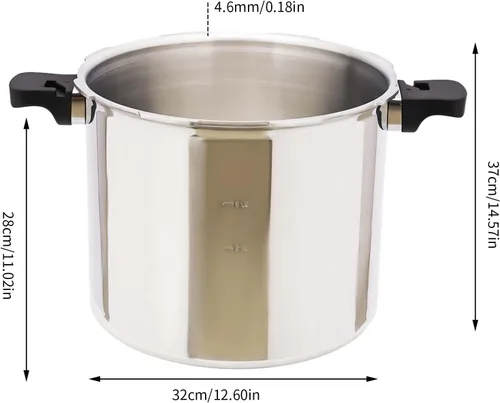 Miniatura 2 de Mini olla a presión de 22L y 23 cuartos de galón de 90 Kpa, mini olla a presión de acero inoxidable 304, mini ollas a presión pequeñas, cerradura