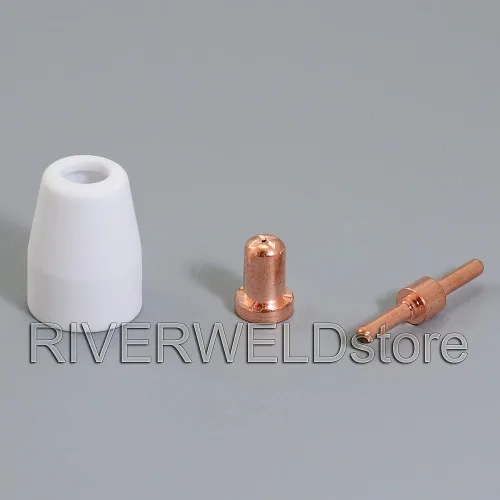 Miniatura 7 de RIVERWELD PT-31 LG-40 JG40 Antorcha de corte de plasma Consumibles Punta Extendida Boquilla 18866L Electrodo 18205L Escudo de Sudario Taza
