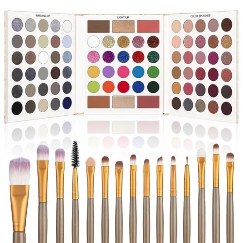 Miniatura 14 de UCANBE Paleta de sombra de ojos desnudos de 60 colores, paleta de maquillaje de desnudos neutros cálidos, brillo mate natural, sombras de ojos