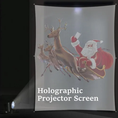 Miniatura 3 de Pantalla de proyección trasera holográfica de 44 x 76 pulgadas: pantalla de proyector plegable para interiores y exteriores, decoración de ventana