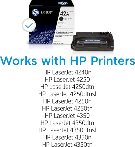 Miniatura 2 de HP - Cartucho de tóner original LaserJet. Color negro. 42A (Q5942A)