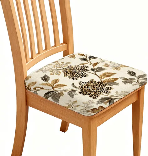 Miniatura 14 de Fundas de asiento para silla, paquete de 4 fundas impermeables elásticas para silla de comedor con lazos elásticos, extraíbles y lavables, Rosa