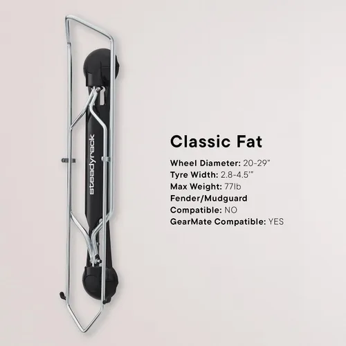 Miniatura 2 de Steadyrack Soporte para Bicicleta de Neumáticos Gruesos – Montaje Vertical en Pared para Bicicletas de Neumáticos Gruesos con Neumáticos
