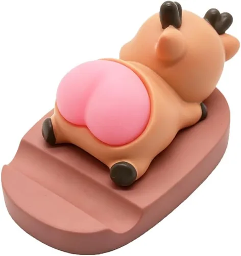 Miniatura 4 de Cute Animal Deer Cell Phone Stand Holder, Small Desk Phone Stand Mount for iPhone Android Samsung Galaxy Note