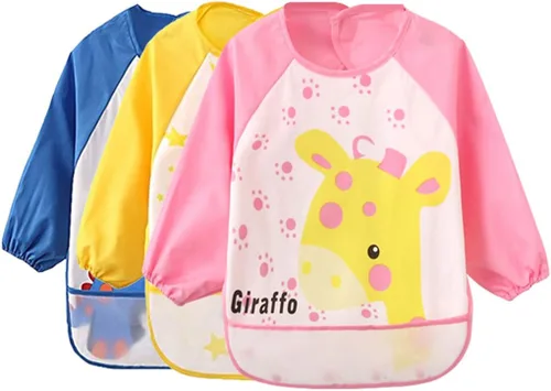 Miniatura 11 de JNINTH Baberos impermeables y lavables para comer y jugar delantal (6-36 meses)