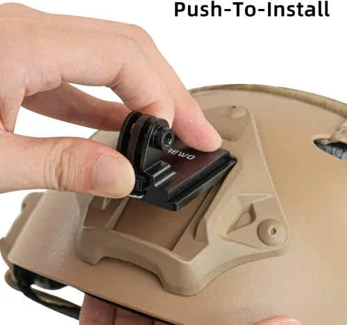 Miniatura 4 de Montura de Aluminio NVG Compatible con GoPro Hero 13/12/11/10/9/8/7/6/5 Negra, Montura NVG de Casco Táctico Compatible con DJI Osmo Action 5
