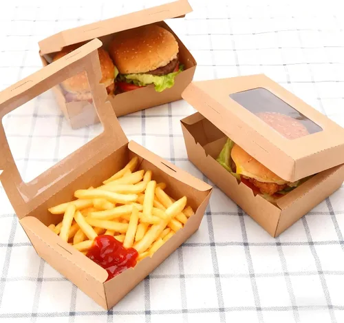 Miniatura 8 de SEUNMUK 30 cajas de comida marrón kraft de 40 onzas, contenedores desechables de papel kraft para llevar, recipientes de comida para llevar
