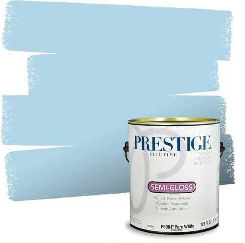 Miniatura 79 de Prestige Paints. - Base y pintura para exteriores en un solo galón, 1 galón. plano, comparable con Sherwin Williams Topsail. SW6799-PCM
