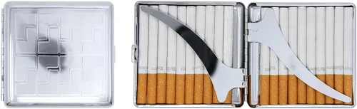 Miniatura 9 de Black Victorian Scroll (Full Pack Kings) Caja de cigarrillos chapada en metal y caja de almacenamiento
