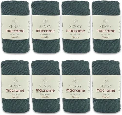 Miniatura 95 de Sensy - Cuerda de poliéster prémium de 0.118 pulgadas (0.118 in), 131 yardas, 100% polipropileno, cordón de macramé, cuerda de ganchillo de 0.118