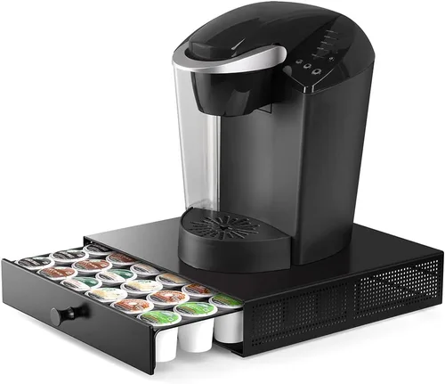 SICHEER K Cup Organización Cajón de almacenamiento Soporte K Cup Organizador de cápsulas de café, bandeja de mostrador, soporte para encimera,