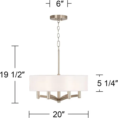 Miniatura 4 de Giclee Glow Striking Bark Ava - Lámpara colgante de 20 pulgadas con diseño de misión moderna, lámpara de techo para comedor, sobre mesa, isla
