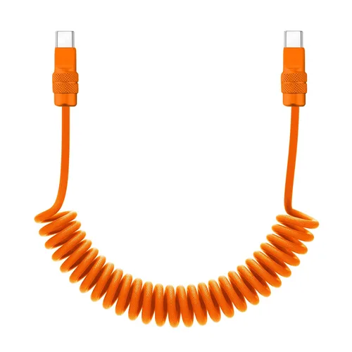 Miniatura 37 de chubbycable Curly Chubby - Cable de carga rápida USB C en espiral de 240 W, cable de carga retráctil trenzado duradero para automóvil compatible