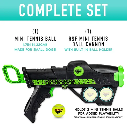 Miniatura 6 de Franklin Pet Supply Co. - Mini lanzador de pelotas de tenis para perros, mini cañón lanzador de pelotas de tenis para perros y juegos activos