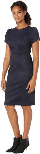 Calvin Klein Vestido de falda tulipán sin mangas con cuello en V
