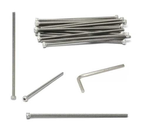 Miniatura 152 de iexcell 25 piezas M4 x 60/65/70/75/3.150 in paso de rosca 0.028 in acero inoxidable 304 cabeza hexagonal Tornillos Tornillos surtido Kit