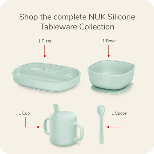 Miniatura 5 de NUK Vaso de silicona para bebé, fácil de agarrar y beber, apto para lavavajillas, sin BPA, paquete de 1 Verde