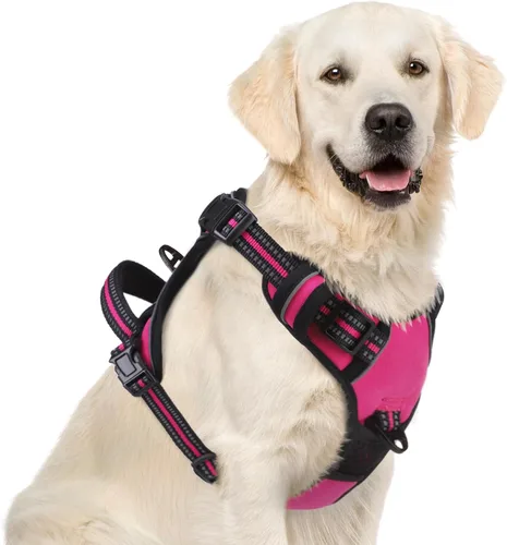 Miniatura 20 de PUPTECK Arnés para perro sin tirones para perros grandes, arnés para perro ajustable reflectante con mango de fácil control, arnés para mascotas