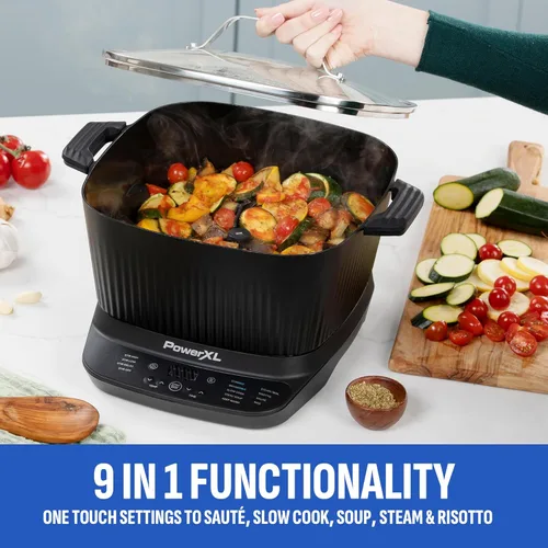 Miniatura 3 de STIRMAX Olla Múltiple Digital de 7.5 Cuartos con Paleta Automática para Remover y Triturar, 9 en 1 Preajustes Programables para Saltear, Sellar