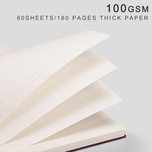 Miniatura 3 de EMSHOI Cuaderno de espiral punteado de 7.48 x 10.15 pulgadas, paquete de 2 320 páginas de papel grueso de 3.53 oz/m², cuaderno de cuadrícula