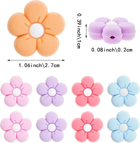 Miniatura 2 de Paquete de 10 protectores de punta de aguja de silicona, accesorios y suministros para tejer, tapones para agujas de tejer, protectores de puntos