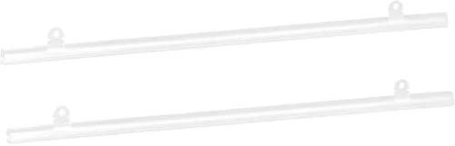 Miniatura 10 de MECCANIXITY Barra de tiras de PVC para colgar pósteres, 9.8 in, transparente, con clips para póster, mapa, juego de 4