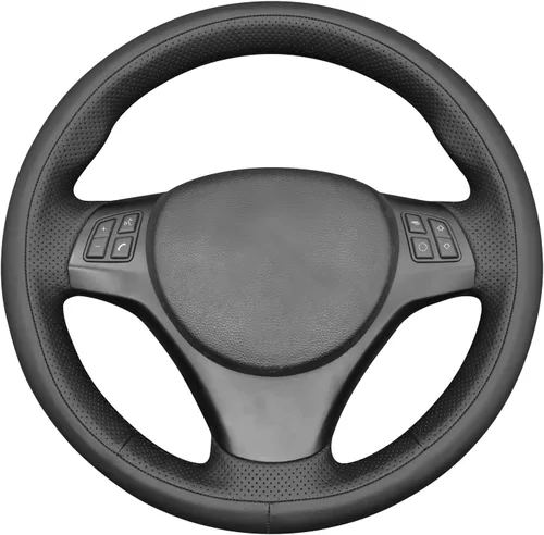 Miniatura 15 de MEWANT Funda de volante para BMW E90 M Sport E81 E82 E87 E88 E91 E92 E93 M3 E90 E92 de gamuza negra