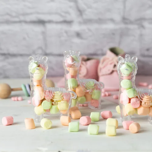 Miniatura 4 de Hammont Adornos Navideños Transparentes Rellenables – Caja de Regalo de Dulces Navideños Reutilizable en Forma de Alpaca para Decoración del Árbol
