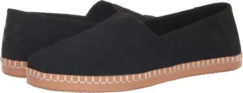 Miniatura 7 de TOMS Mujer Alpargata Cuero Wr - Negro