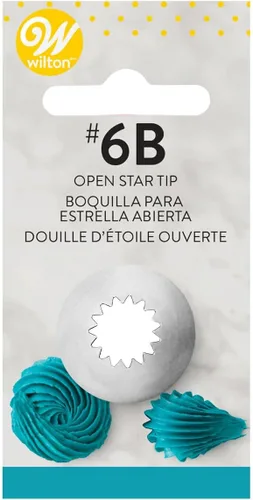 Wilton Punta de tubería decorativa, n.º 6B - Estrella