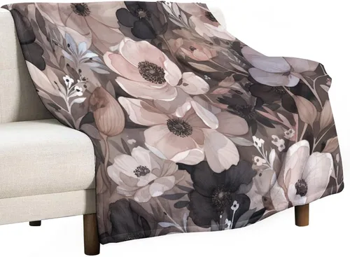 Miniatura 15 de Manta decorativa moderna de flores de acuarela, manta floral de primavera y verano, manta de 30 x 40 pulgadas, súper suave y acogedora para sofá