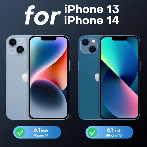 Miniatura 2 de TAURI Funda magnética 5 en 1 diseñada para iPhone 13 para iPhone 14, [compatible con MagSafe] con 2 protectores de pantalla + 2 protectores de lente