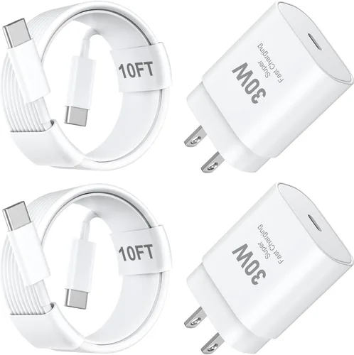 Miniatura 21 de Cargador para iPhone 17, 16, 15 Pro Max, cable largo USB C de carga rápida de 10 pies para Apple iPhone Block, con cargadores PD iPhone 17 de 20 W