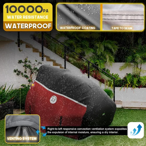 Miniatura 3 de Funda para tractor de césped de 420D, cubierta impermeable para tractor resistente, se adapta a cubiertas de hasta 54", ajuste universal para John