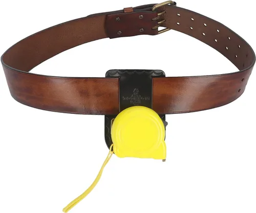 Miniatura 5 de Tourbon Funda de cuero para cinta métrica Negro