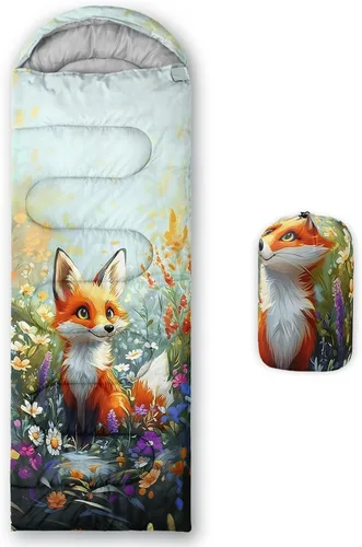 Miniatura 20 de AILONEN Saco de dormir de campamento con escamas de sirena para adultos y adolescentes, ligero y resistente al agua, 3 estaciones, clima cálido