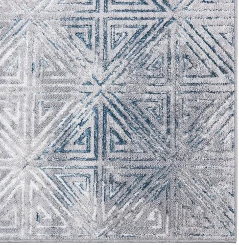 Miniatura 6 de LUXE WEAVERS Florance Collection 86328 - Alfombra geométrica moderna de 9 x 12 pulgadas, color azul