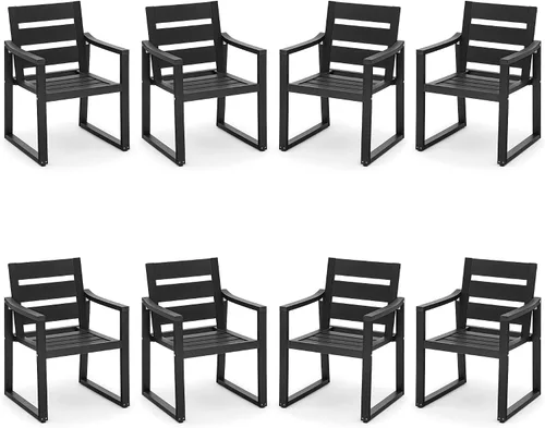 Miniatura 9 de Cozyman HDPS Sillas de comedor al aire libre, 350 libras, sillas de comedor de patio con reposabrazos, sillas de cocina al aire libre para todo