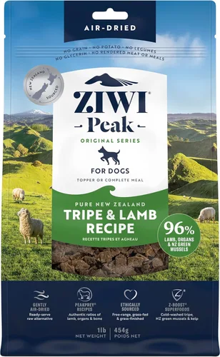 ZIWI Peak - Alimento para perros secado al aire - Callo y cordero - Todo natural, alto contenido en proteínas, sin granos, ingredientes limitados