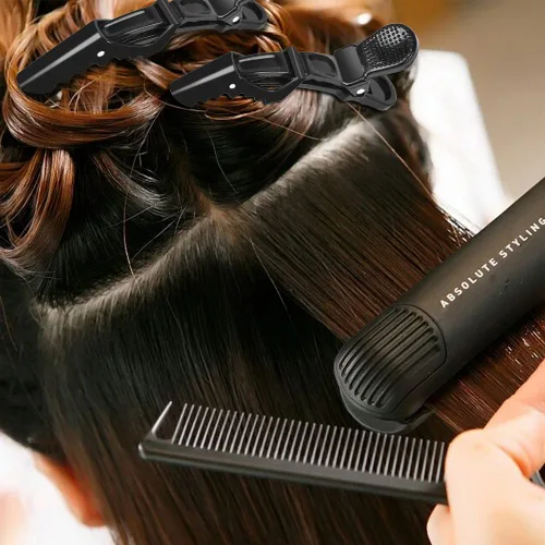 Miniatura 6 de IKOCO Guantes medianos a prueba de calor para peinar el cabello, 2 unidades para plancha plana, varita rizadora y cepillos de aire caliente