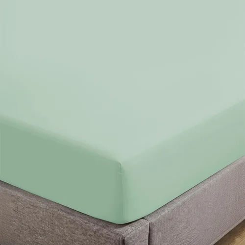 Miniatura 27 de Feather & Stitch - Sábana bajera ajustable de 100 % algodón, tejido satén de damasco, transpirable a rayas, sábana elástica para colchón de 18
